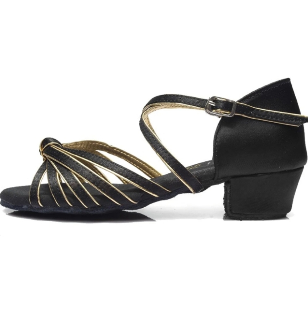 Nwot Women&Girls Satin Latin Dance Shoes Low Heel Ballroom Salsa Tango EU 35